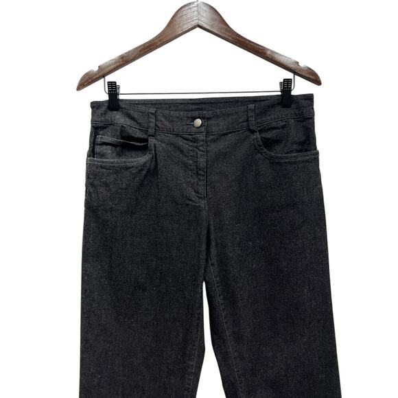 Eileen Fisher Mid Rise Straight Heather Black Full Length Pants size Small - Picture 3 of 7